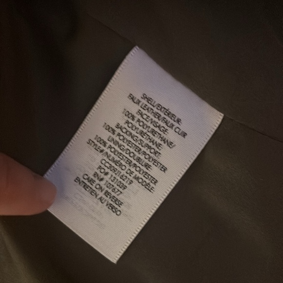 Alice + Olivia Anthony Cropped Olive Vegan Leather Blazer Size M Medium 8 - Picture 10 of 10